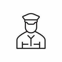 security guard officer icon vector sign