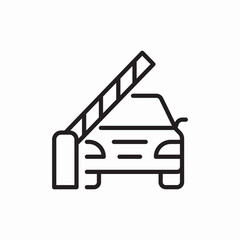 Parking toll gate barrier icon vector sign