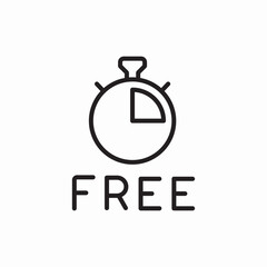 Free parking time limit icon vector sign