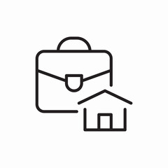 Real estate business briefcase icon vector sign