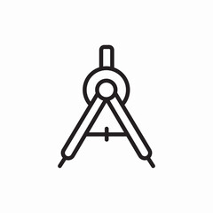 construction compass icon vector sign