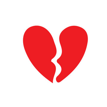 recommend clip art: Outline Broken heart love vector icon. heart love symbols isolated editable vector.