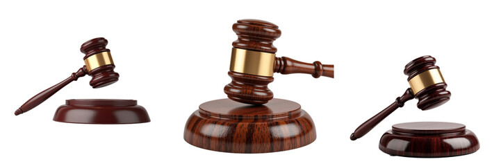 Dark Brown Wooden Gavel Showcasing Craftsmanship and Detail