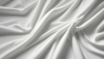 Obraz premium Tela blanca suave y fluida con pliegues y sombras suaves y ondulantes, que crean una composición serena y elegante.