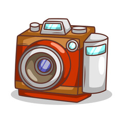 retro film cartoon camera illustration