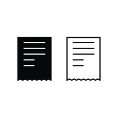 Receipt Bill Invoice Payment Icon Vector Design Template