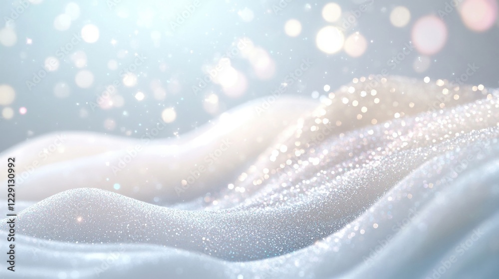 Canvas Prints flowing wave texture creates a serene visual with sparkling accents, evoking a tranquil and enchanti