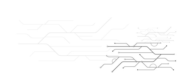 Vectors White Abstract geometric dots and lines connection circuit concept. Hi tech digital connect, communication, High technology concept.