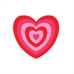 retro heart sticker