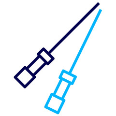 Bbq stick Outline Color icon