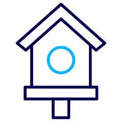 Bird house Outline Color icon