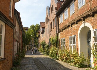 Historic town houses in the Old Town, Hanseatic City of Lüneburg, Lower Saxony, Germany, Europe