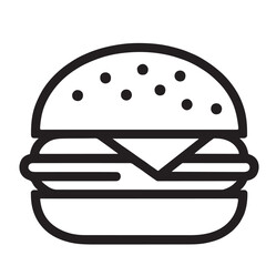 Delicious Cheeseburger Icon Graphic Design