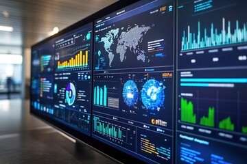 A computer screen showing a world map