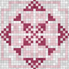 Mosaic tiles decorative background, seamless repeating vector pattern template for wallpaper, background, wood print, metal print, plastic print, glass print, decor