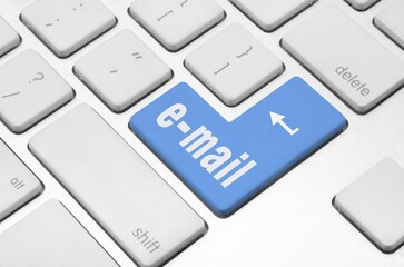 Business concept: E-mail key on the computer keyboard