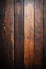 Naklejka premium Close-up view of a wooden surface with a dark background, perfect for adding depth to any design