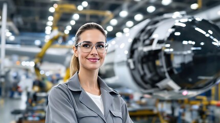 Engineer Supervising Precision Work in an Aerospace Manufacturing Facility (Industry)