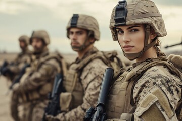 Military soldiers portrait