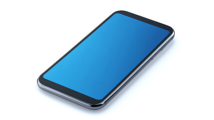 A credit score meter on a smartphone screen, personal financial health check, isolated on white background