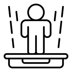 Teleportation line icon