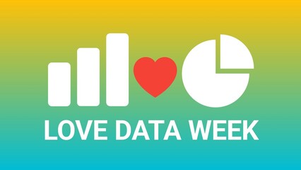 Love Data Week web banner design illustration 