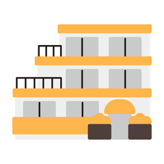 シンプルなマンションのアイコン