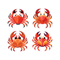 set of crab vector, vector and illustration, vector style