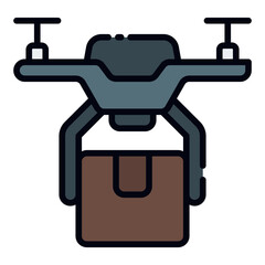 Drone Delivery filled line icon
