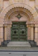 Obraz premium Portal from the Erzbischoefliches Ordinariat Freiburg, Breisgau - Baden Wuerttemberg, Germany, Europe., Europe