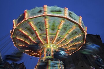 Chairoplane, Allerheiligenkirmes fair, Soest, Sauerland, North Rhine-Westphalia, Germany, Europe