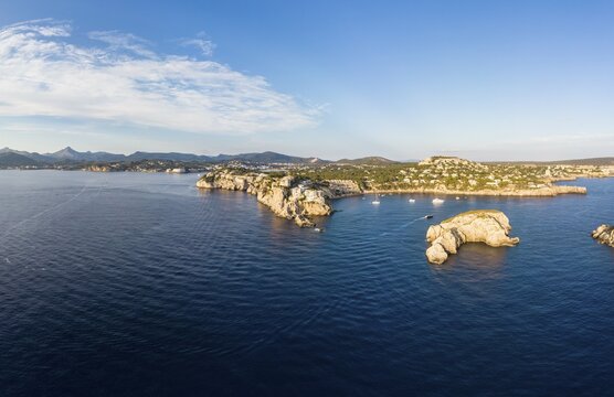 Aerial view, Malgrat Islands, Islas Malgrats, Santa Ponca Bay, Calvia Region, Majorca, Balearic Islands, Spain, Europe