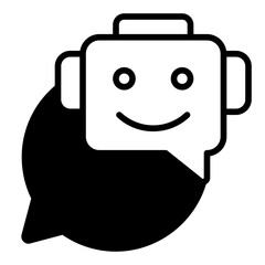 Interactional Dialogue line glyph icon