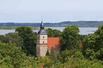 St. Petri Village Church, Schmollensee, Benz, Usedom Island, Mecklenburg-Western Pomerania,...