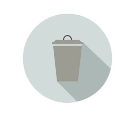 Trash icon illustrated in vector on white background