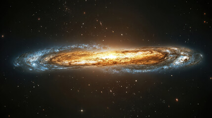 A surreal cosmic expanse where two galaxies appear to be merging, representing unity and diversity