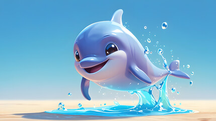 Playful Dolphin in the Ocean