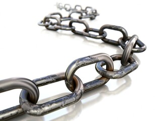 Obraz premium 3D rendering of a chain