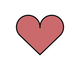 Heart icon illustrated in vector on white background