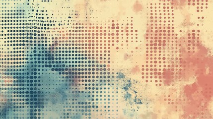 Abstract textured background with circular patterns in soft pastel colors showcasing a blend of hues and a vintage feel, ideal for creative design and artistic projects.