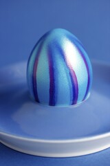 Coloured egg, Easter egg, in an egg cup