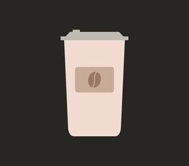 Coffee cup icon illustrated in vector on white background