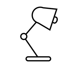 Desk lamp icon illustrated in vector on white background