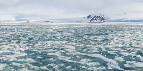 Palanderbukta Bay, Pack ice pattern, Gustav Adolf Land, Nordaustlandet, Svalbard archipelago, Norway, Europe © G&M Therin-Weise/imageBROKER