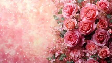 Fototapeta premium Heart-shaped Rose Bouquet