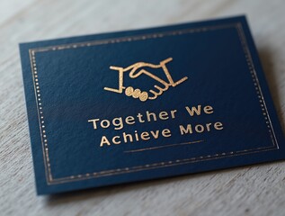 Luxury B2B Partnership Card with Blank Logo Space – Silver Foil Design