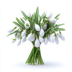 Fototapeta premium Bouquet of Snowdrops