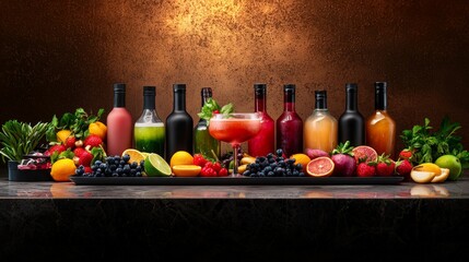 Elegant Bartender Showcasing Signature Cocktail on a Stylish Tray