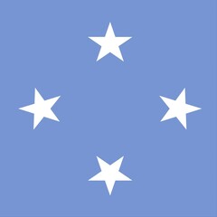 Official national flag of Federated States of Micronesia, Micronesia, Oceania