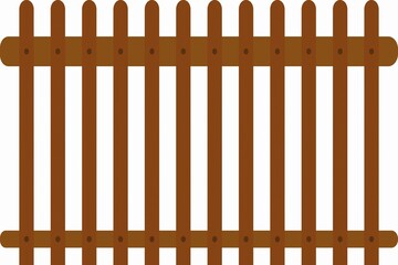 Digitally rendered wooden fence